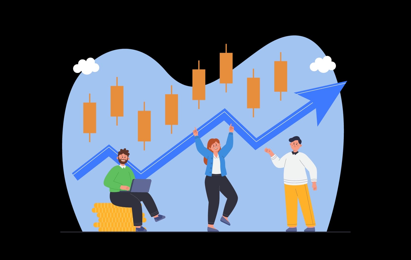Investment and financial growth illustration